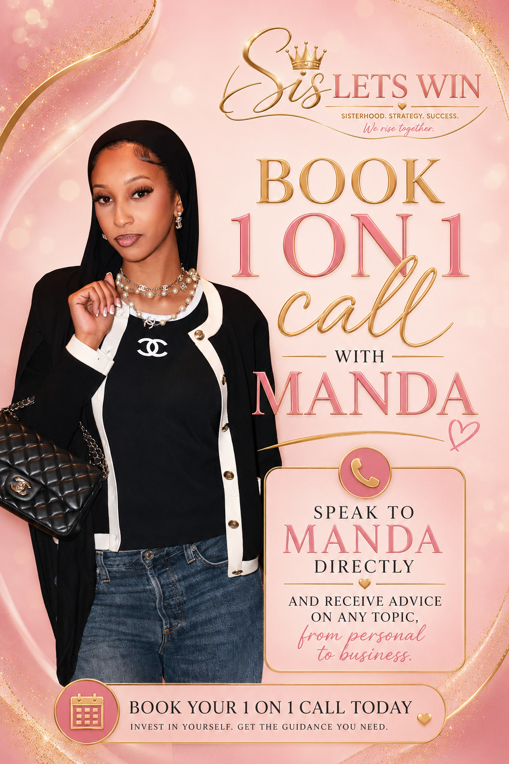 Book 1 on 1 call with Manda